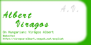 albert viragos business card